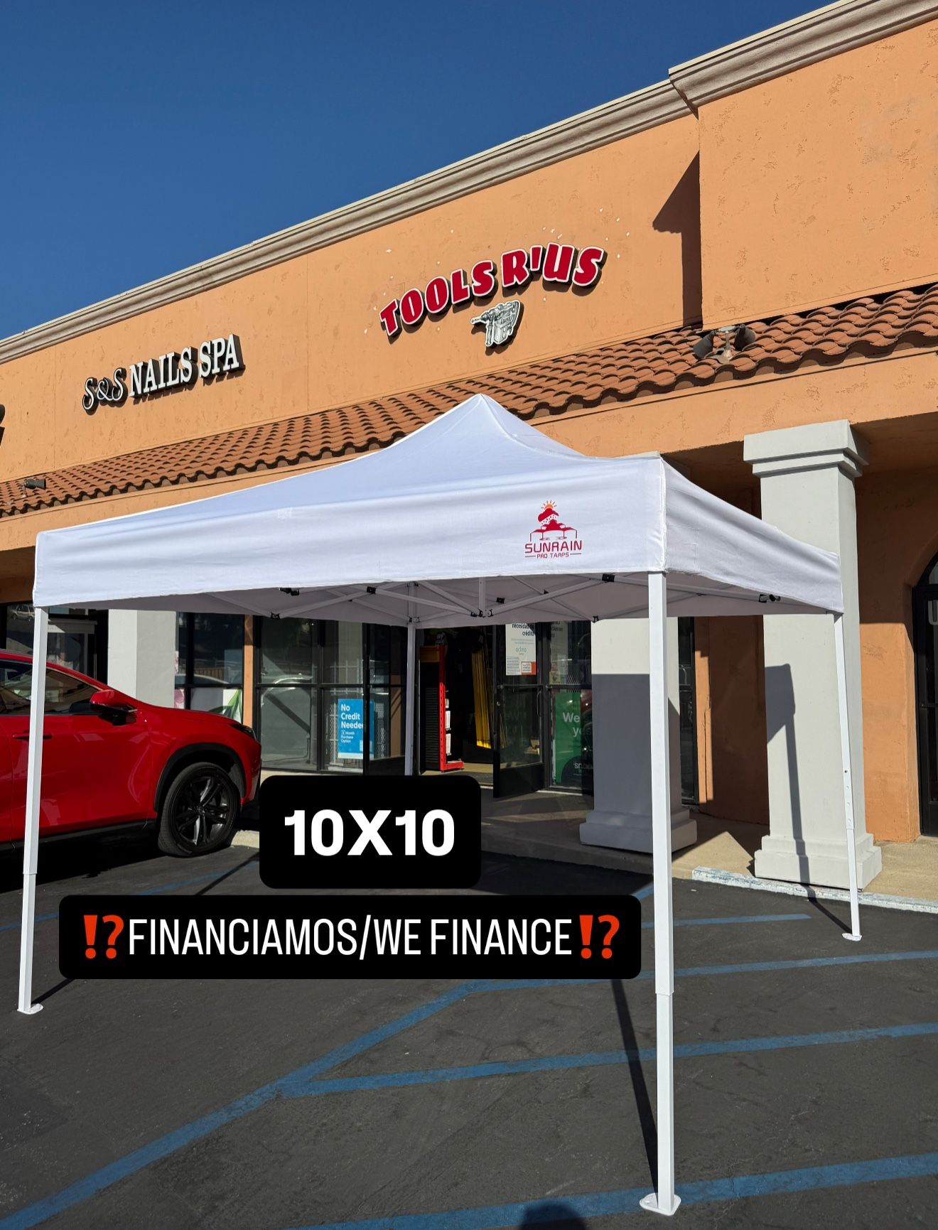 SUNRAIN 10X10 Heavy Duty Canopy(WHITE)**(FINANCIAMOS/WE FINANCE)**