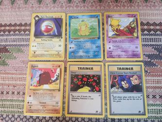 6 Vintage Pokémon Cards from the Team Rocket Set (2000)