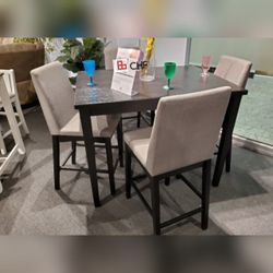 5 Pc Counter height dining table set