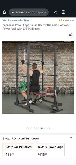 Papababe power cage discount with lat pulldown