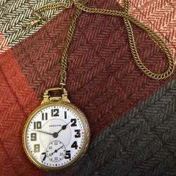 Vintage Hamilton Railroad Pocket Watch 10 Karat Gold Filled