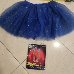 DC Wonder Woman Girls Halloween Costume Tights & Tutu