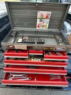 Vintage Craftsman Tool Box Chest with 100% Craftsman USA tools.