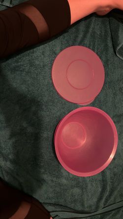 Purple Tupperware bowl