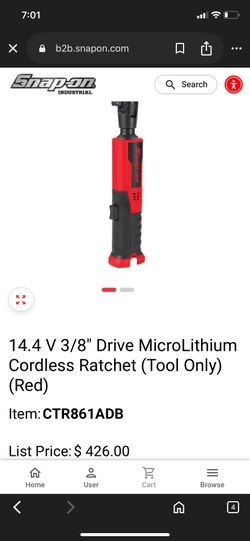 Snap On Cordless Ratchet 3/8