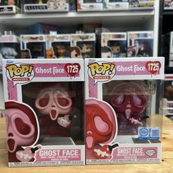 2 PINK Valentine's Ghost Face Scream Funko Pop #1725 EXC DIAMOND GLITTER Movies
