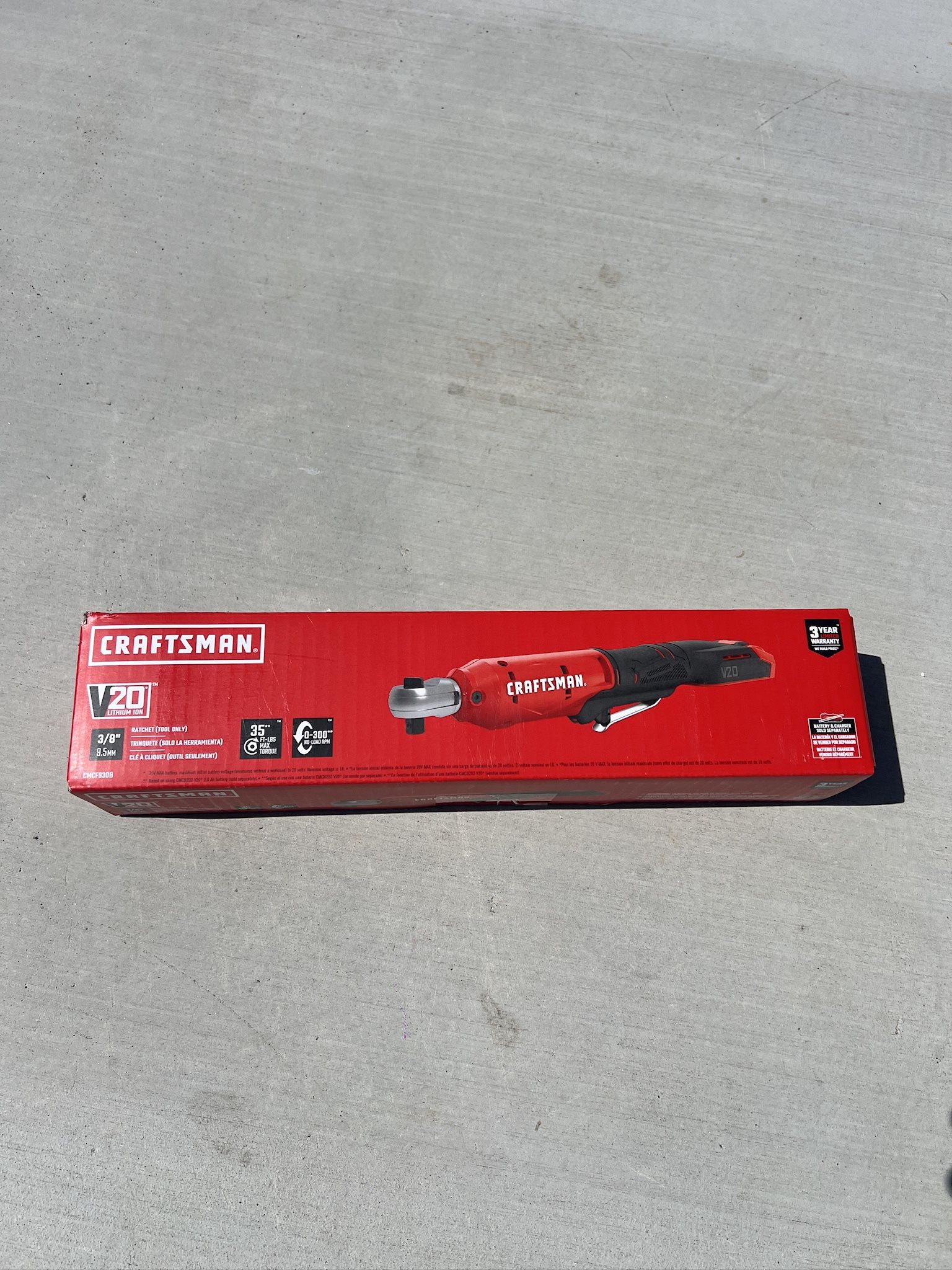	Craftsman V20 3/8 in. Brushed Cordless Ratchet Tool Only