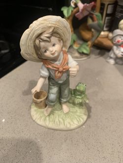 vintage hand-painted Lefton porcelain figurine