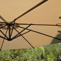 Outdoor Umbrella With Base & Stand