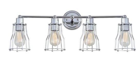 4 Light Chrome Bathroom Vanity Light