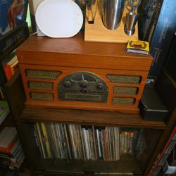 Record Player With Radio/CD/AUX