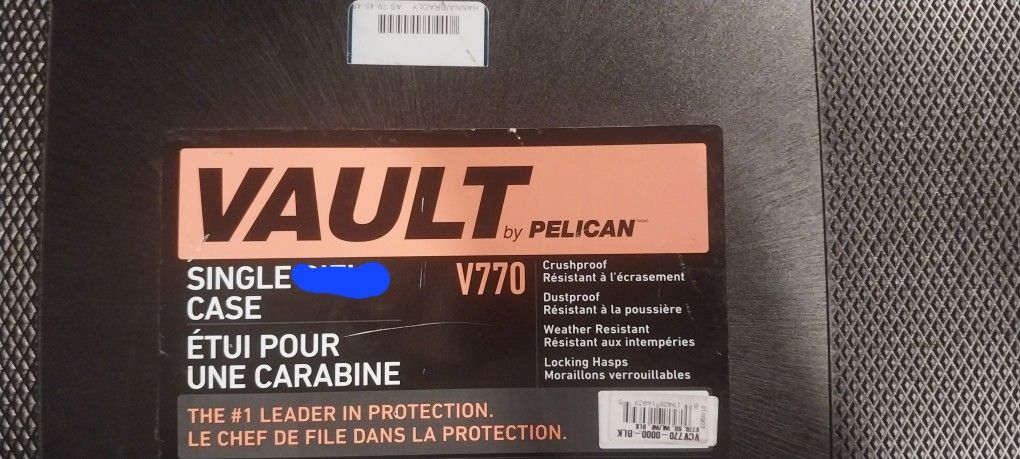 Pelican Vault TSA Aproved Case