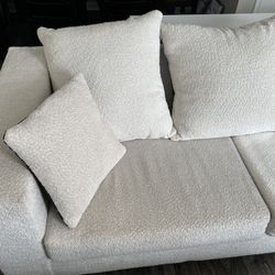 White Polyester Couch 