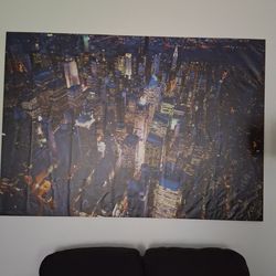 Newyork city at night canvas from ikea