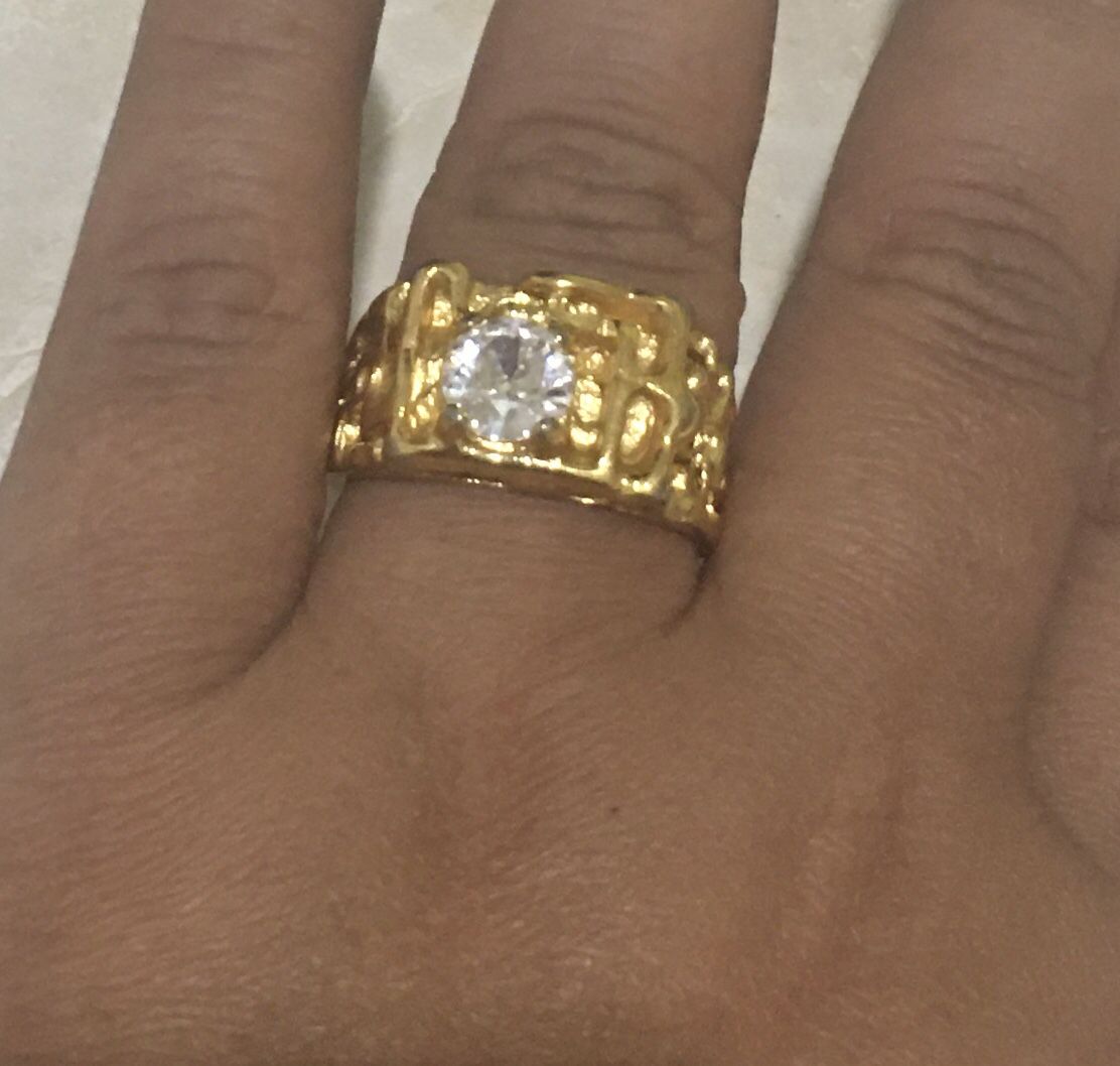18K HGE Mens Ring