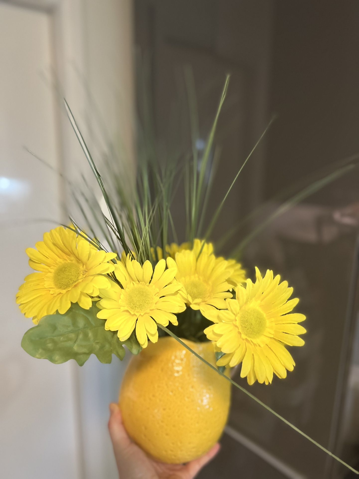 Yellow Daisy In Vase