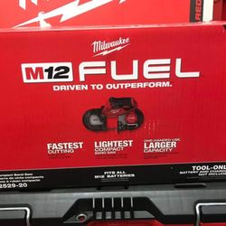Milwaukee New Band Saw M12 Fuel Brushless Tool Only 