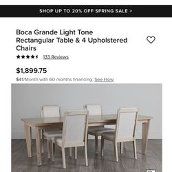 City Furniture Dining Table With 5 Chairs  