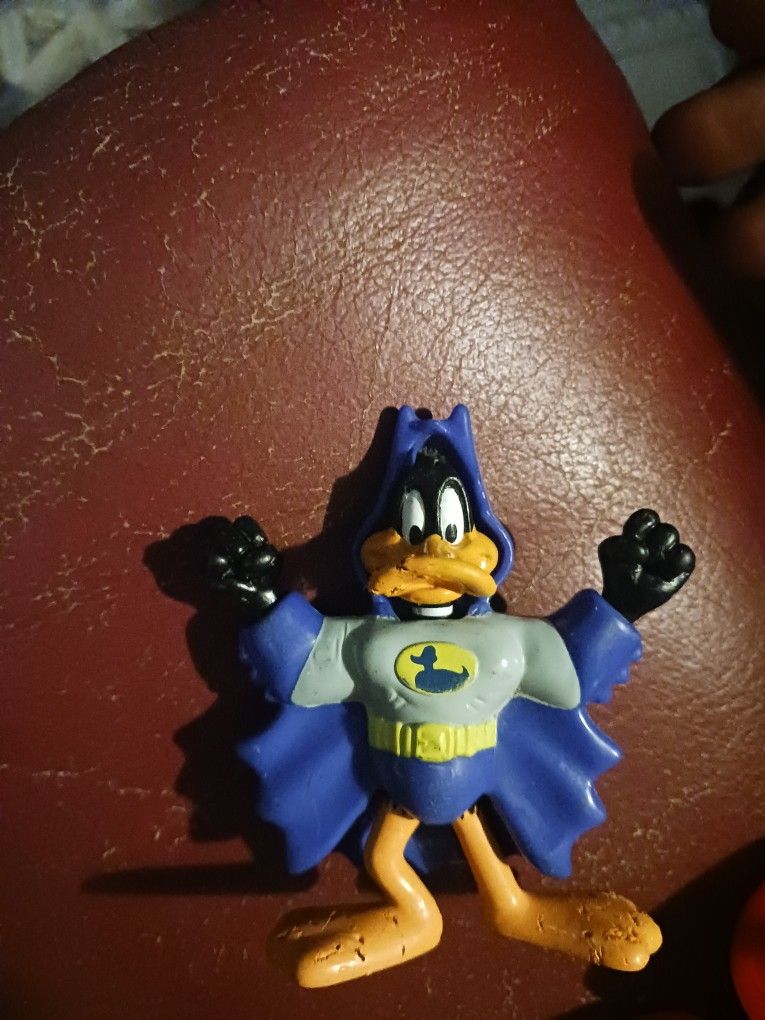 Vintage 1991 McDonald's Toy BATDUCK Daffy Duck Batman Plastic Toy Figure