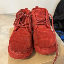 Unisex Red Ugg Boots Size 3 Youth 