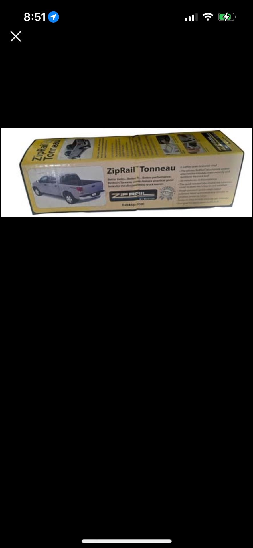 Still in box Bestop ZipRail Tonneau Cover