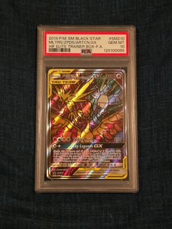 Pokemon Moltres Zapdos Articuno GX PSA 10