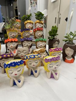 mini pots with plants $5 each 