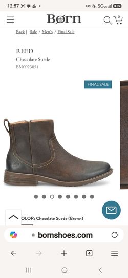 Born Reed Men's Chelsea Boot Chocolate Suede