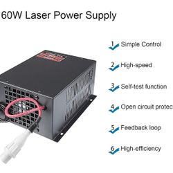 60W CO2 Laser Power Supply for 60w 70w Laser Tube