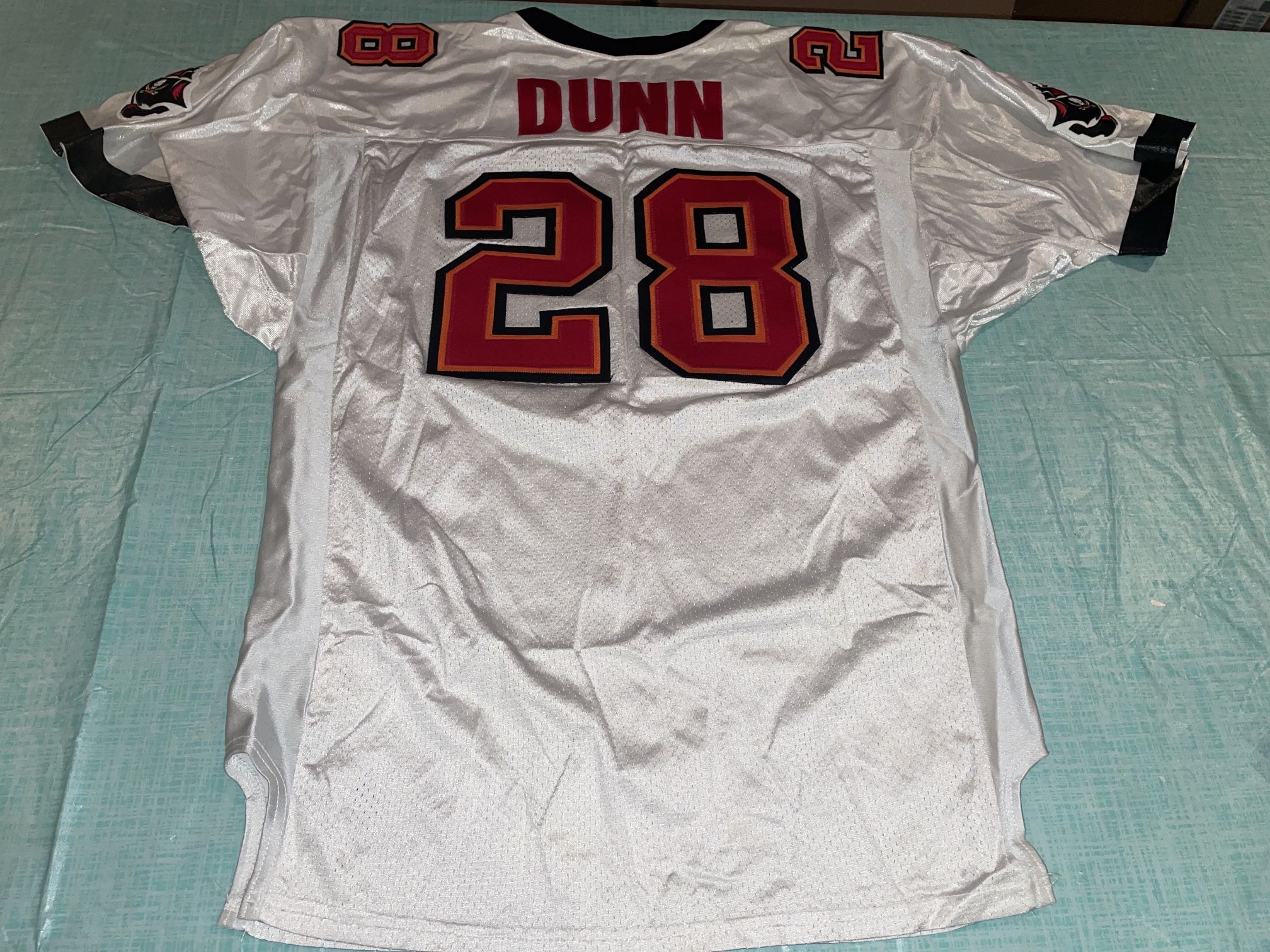 Adult 50 Warrick DUNN Tampa Bay Buccaneers NFL Jersey Wilson Pro Game Equipment
