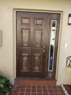 a beautiful new door based on your old door.hand painted