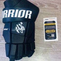 BRENT BURNS SHARKS - WILD LEGEND SIGNED AUTOGRAPHED WARRIOR HOCKEY GLOVE JSA COA