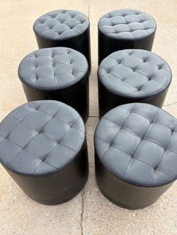 Chairs/ Footstools - 6  Black