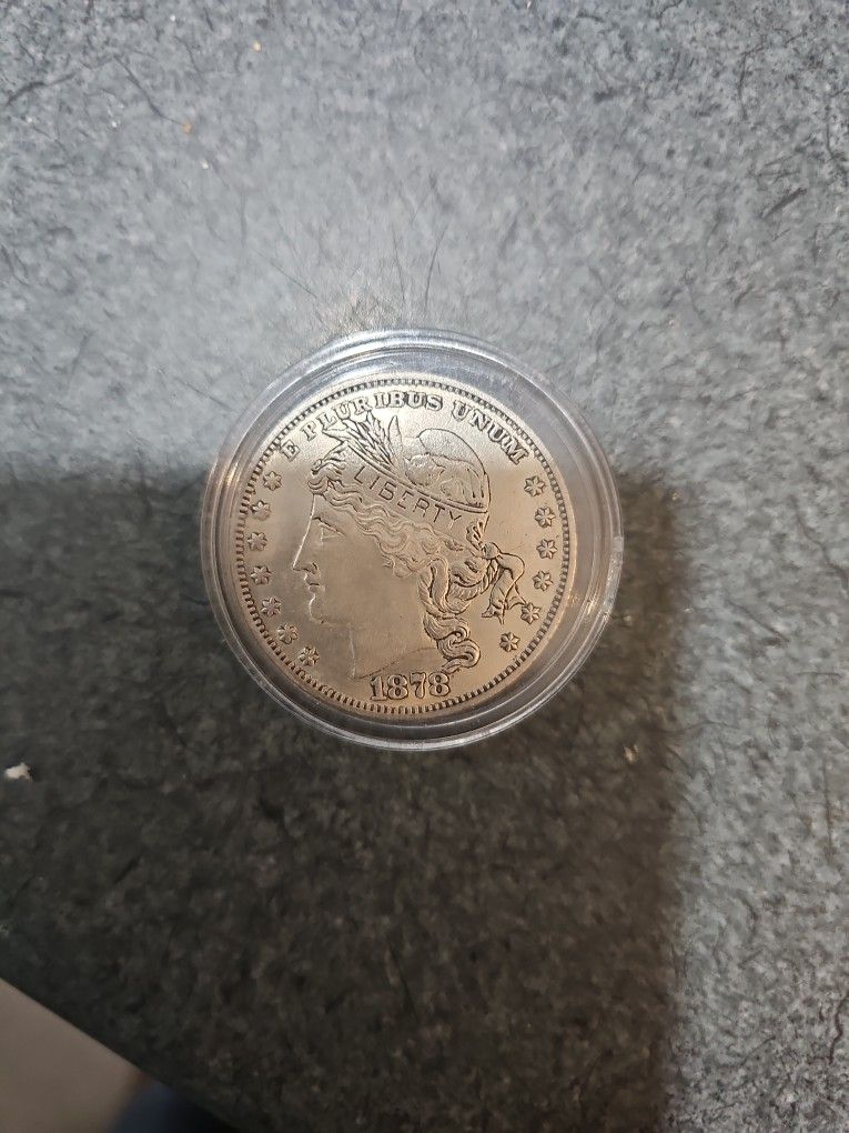 1878 GOLOID METRIC 100 CENT MORGAN COIN EXCELLENT CONDITION