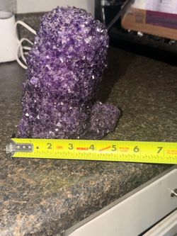 deep purple amethyst geode cluster,