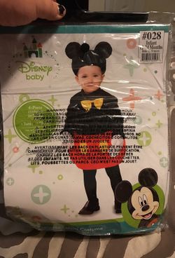 Mickey mouse boys costume size 12-24 m
