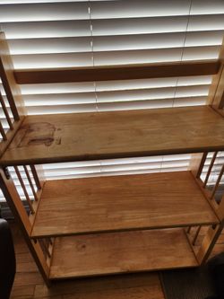 Wooden 4-Tier Shelf Unit