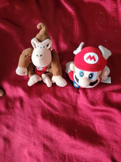 BD&A NINTENDO DONKEY KONG And MARIO 7" PLUSH 1997