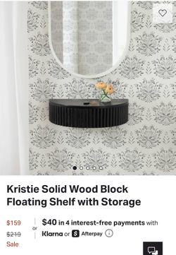 Floating wood nightstand/cabinet shelf