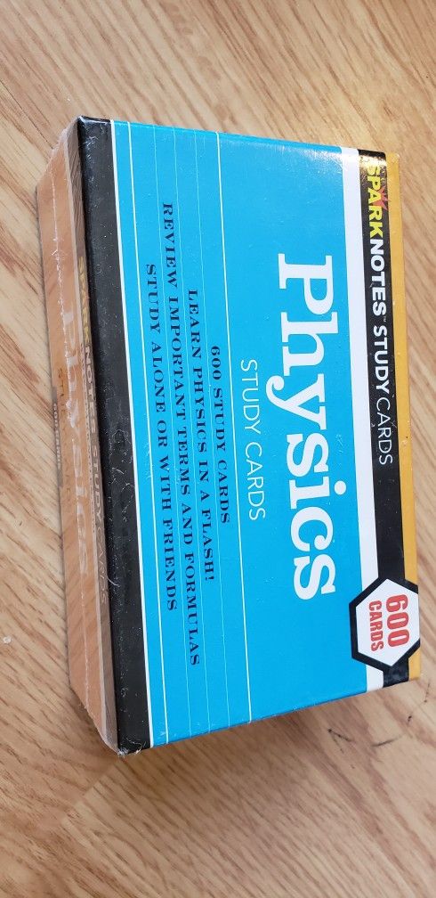 Sparknotes Study Cards Physics 600 Flash Cards Terms Formulas Constants SE26 NEW

