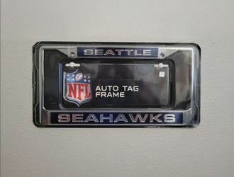 Seahawks Metal License Plate Frame
