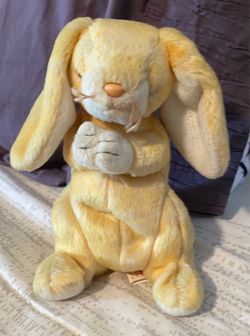 Grace the Praying Bunny, a vintage stuffed animal from the Ty Beanie Babies Collection released in 2000