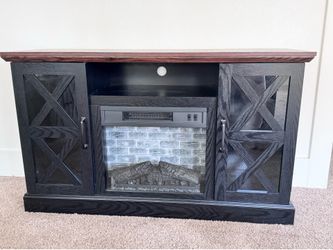 Tv entertainment center with fireplace