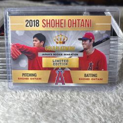 Rare 2018 Gold Platnium Shohei Ohtani Rookie. Limited Print Run 