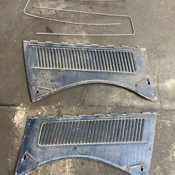 1937 FORD PANEL TRUCK ENGINE FOOD SIDE PANEL and MOLDING