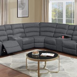 3-Piece Reclining Sectional Set Manual Motion W/Console