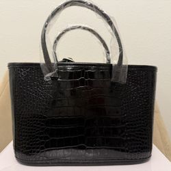 Cowhide Croc Mini Boston Tote 55