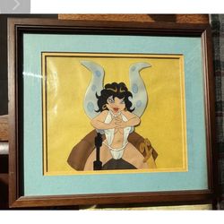 Original Ralph Bakshi Wizards Animation Cel Art 1970’s with Production Sketch