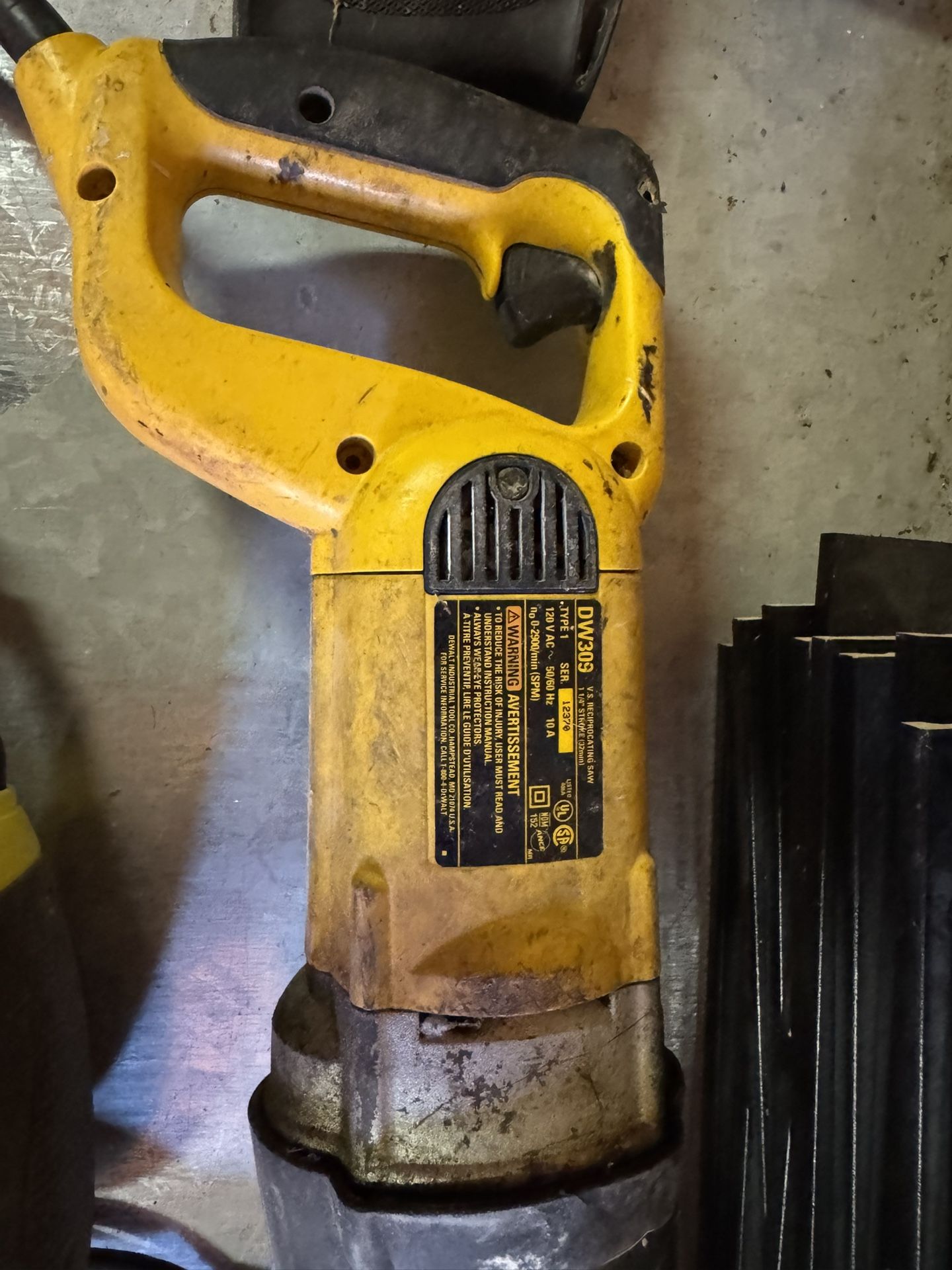 Dewalt wired, electric chainsaw, tool equipment