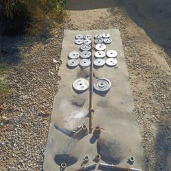 Weights 90lbs And Bars